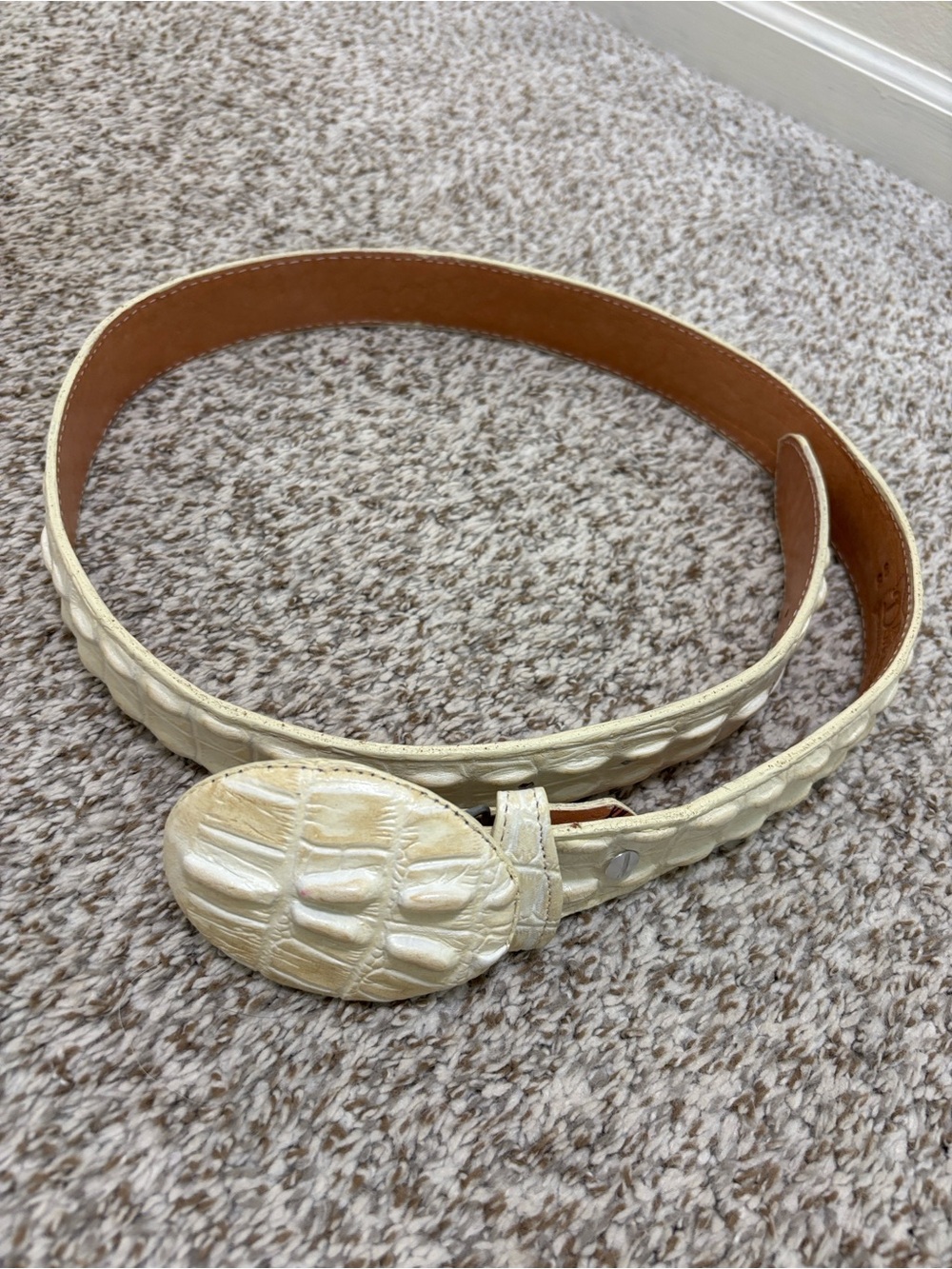 Donaldo alligator Leather western belt 38